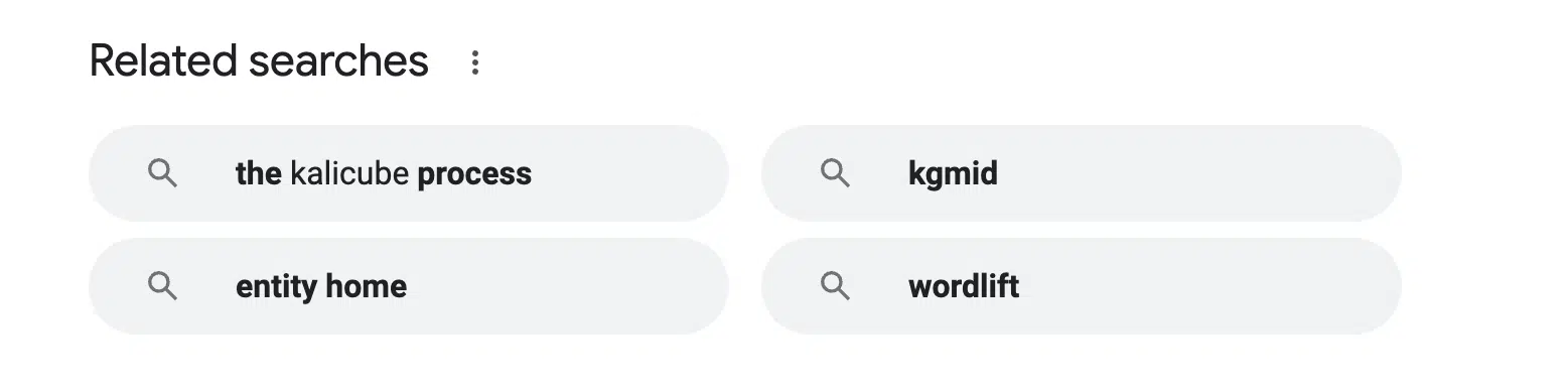 SERP de marque - recherches associées