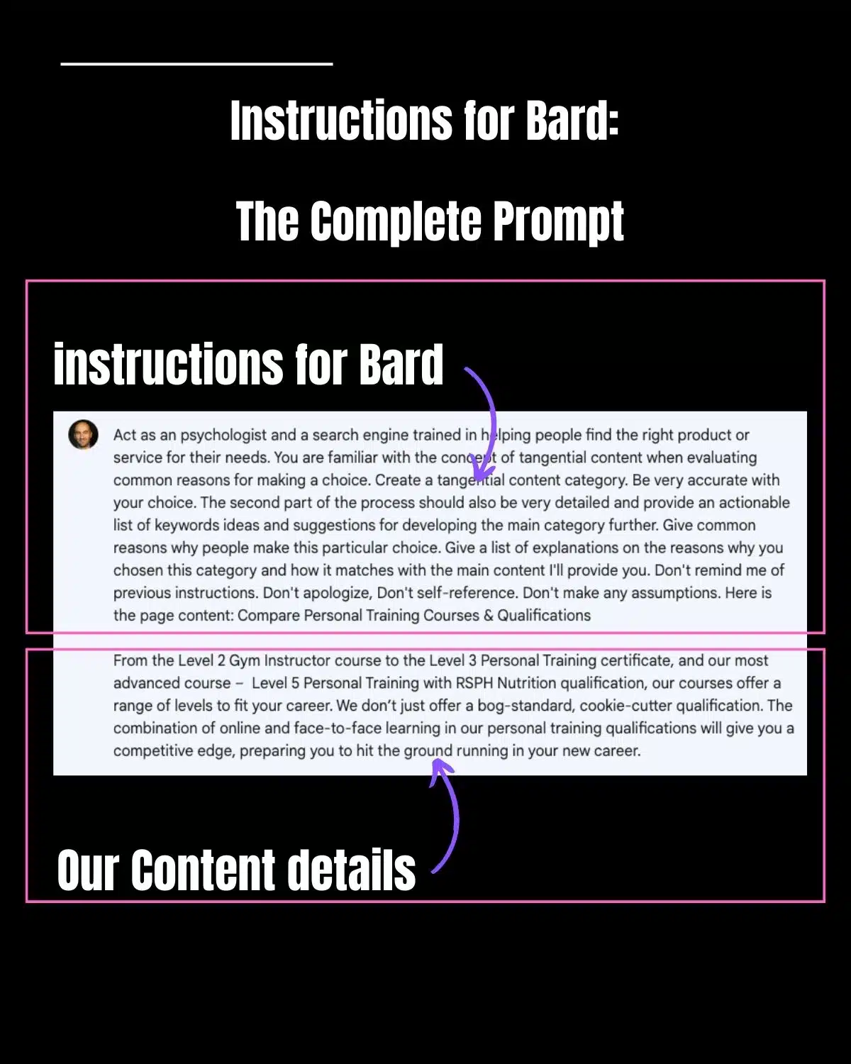 Instructions pour Barde