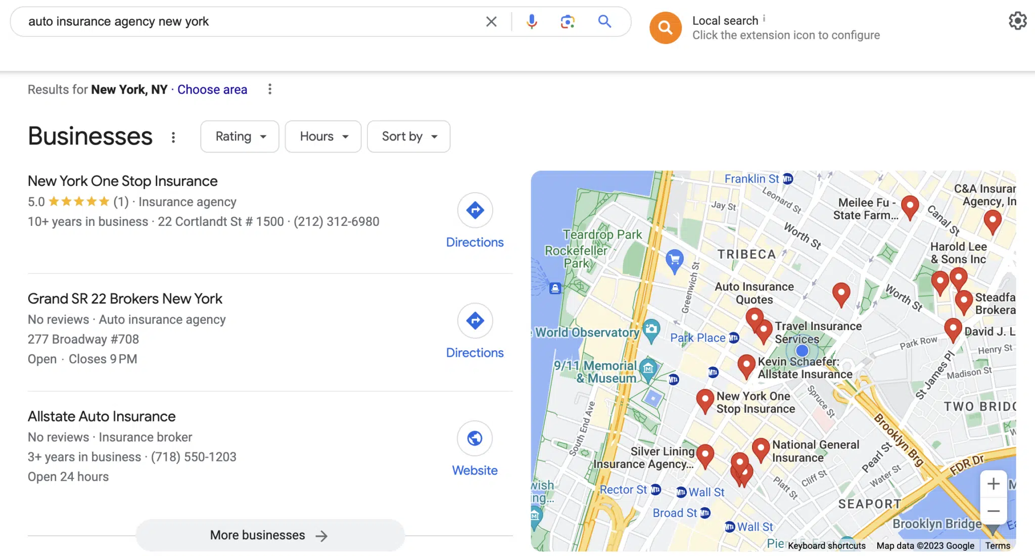 agence d'assurance automobile à New York