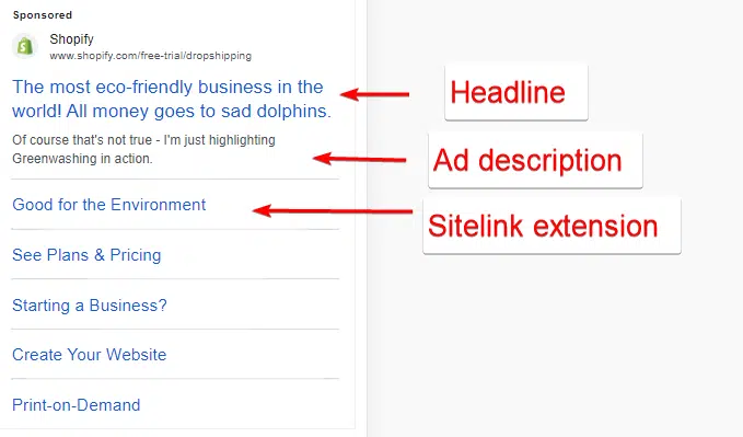 Éléments publicitaires à vérifier