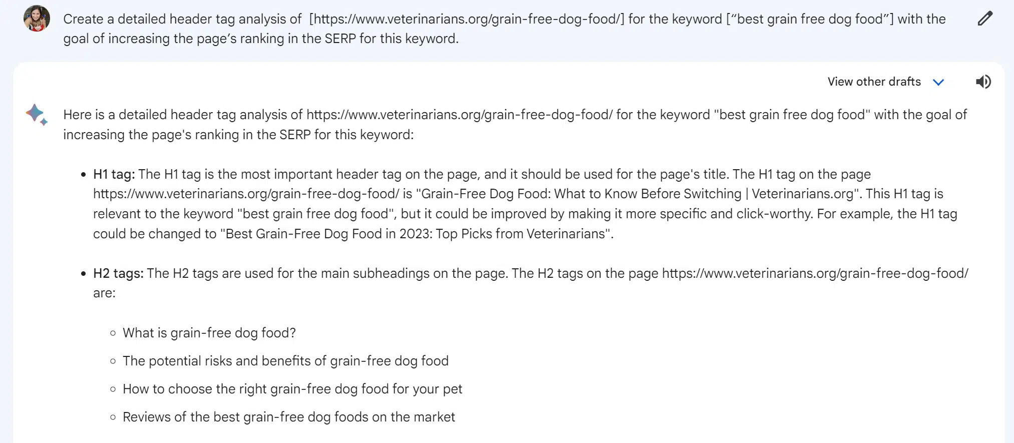 Bard – Construire une stratégie de balises d'en-tête