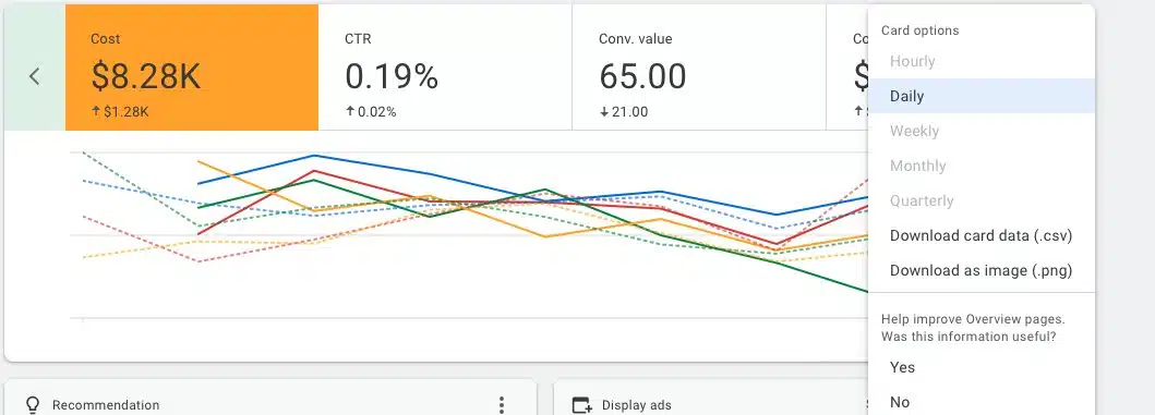 Présentation de Google Ads Carrousel Personnaliser les détails