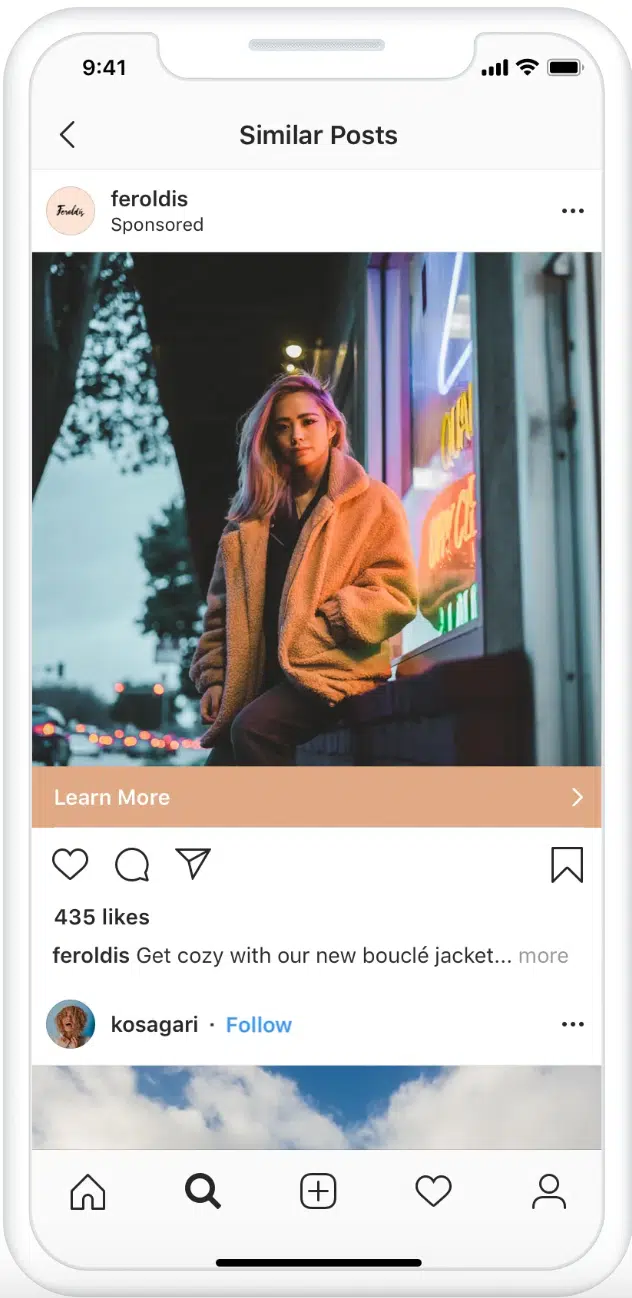 Instagram Explorer – Publications similaires