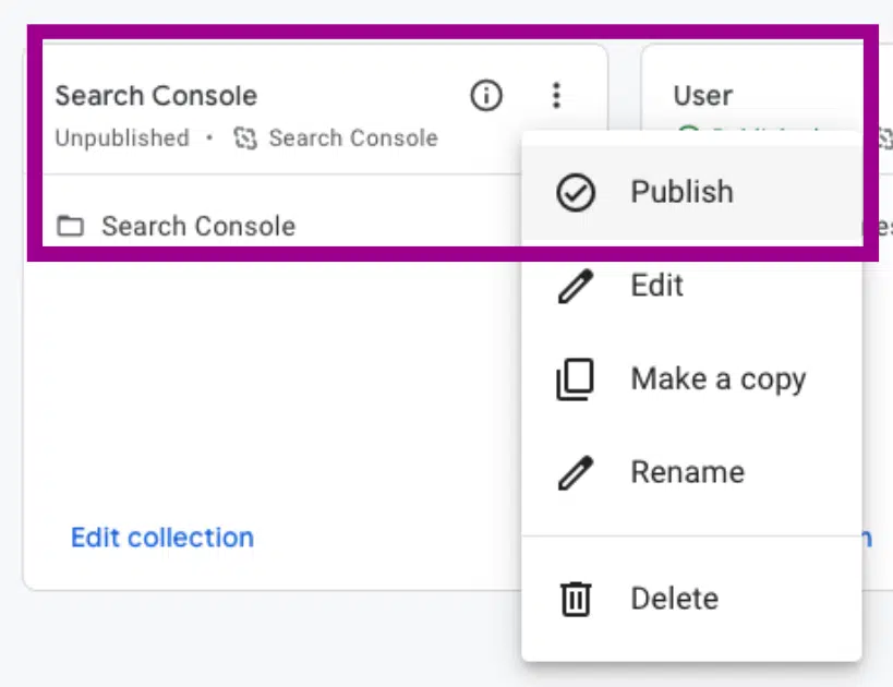 Publier le rapport Google Search Console dans GA4