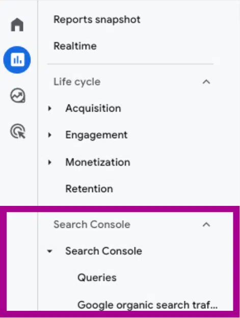 Analyser le trafic de Google Search Console dans GA4