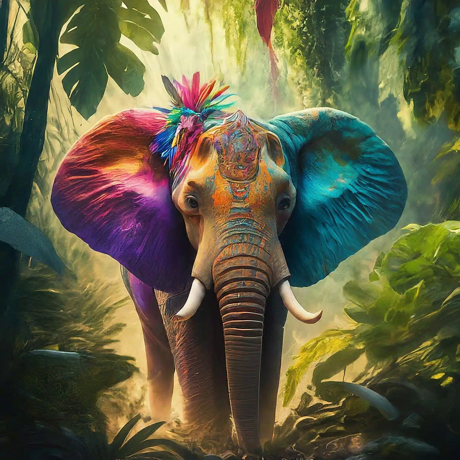 Éléphant dans les bois Google Barde
