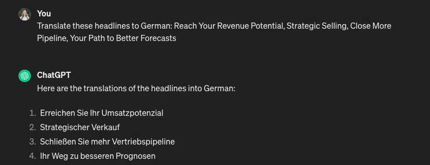 Traduction du langage ChatGPT PPC