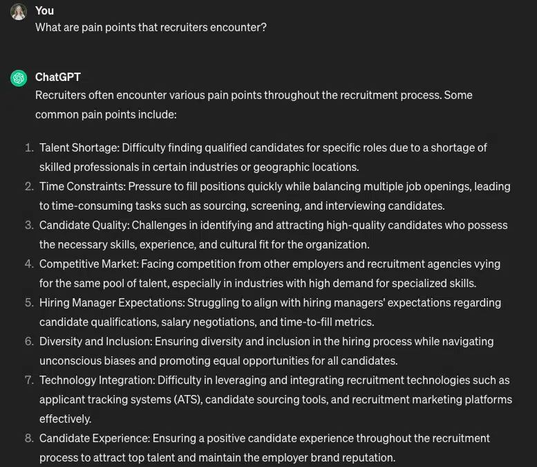 Points faibles de l'audience ChatGPT PPC