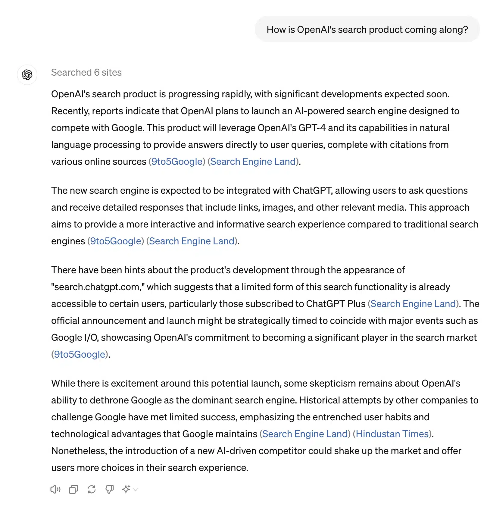 Chatgpt Rechercher des citations de produits