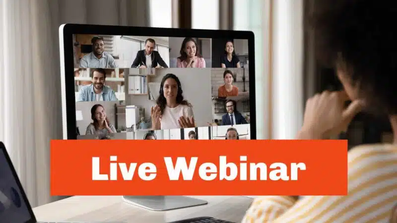 Webinaire en direct Réservez votre place aujourd'hui