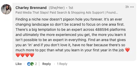 Charley Brennand sur LinkedIn