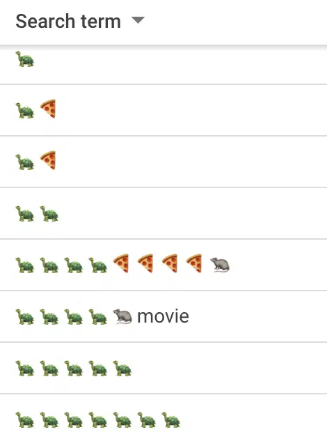 Recherches uniquement par émoji