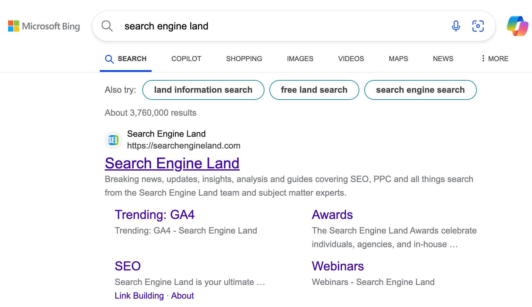 Les liens de cache Bing ont disparu