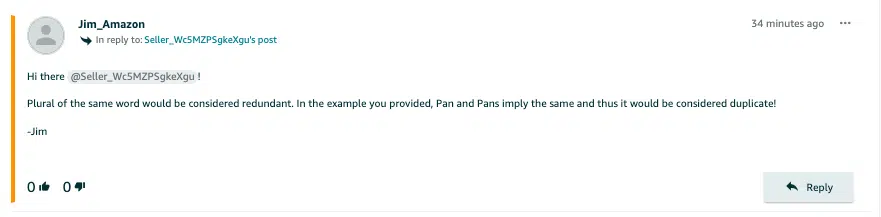 Amazon AMA – Mots répétés