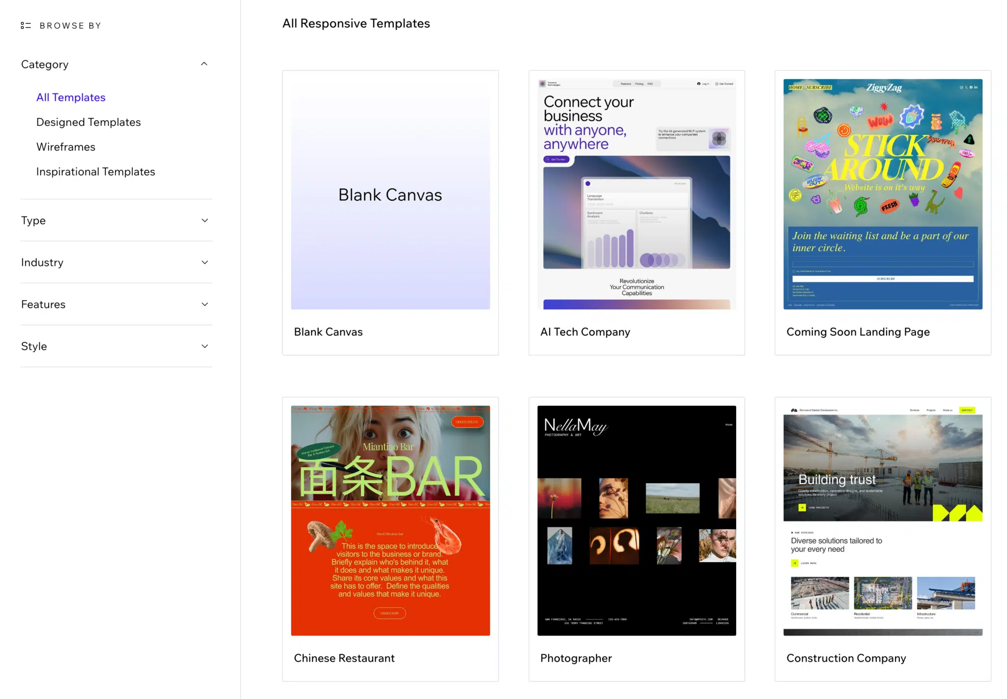 Bibliothèque Wix de modèles réactifs