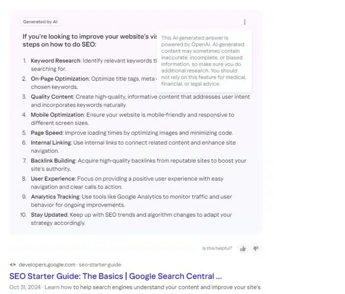 Yahoo Search AI a généré des réponses 1737975644