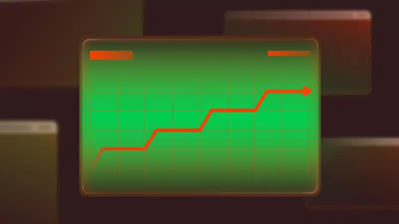 Kinsta: graphique avec tendance ascendante
