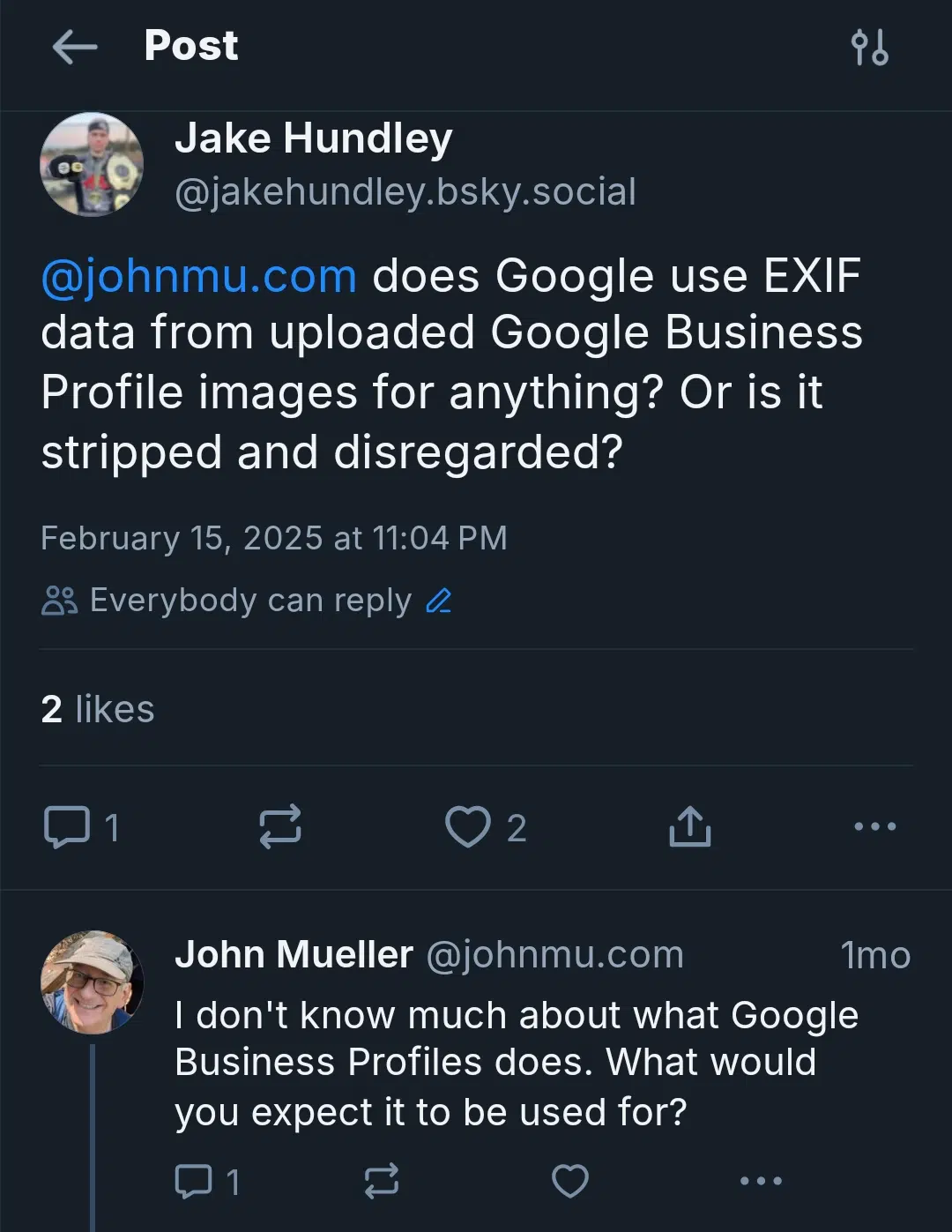 John Mueller exif gbp