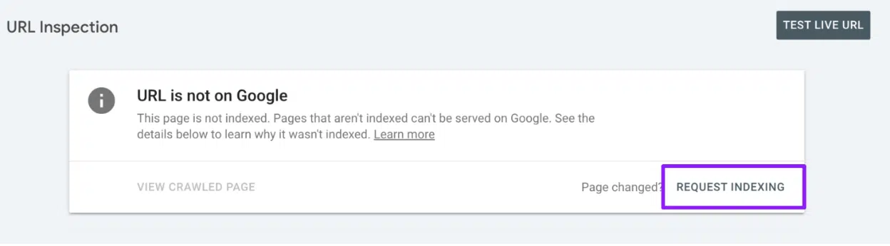Demande manuelle d'indexation pour les pages difficiles à indexer