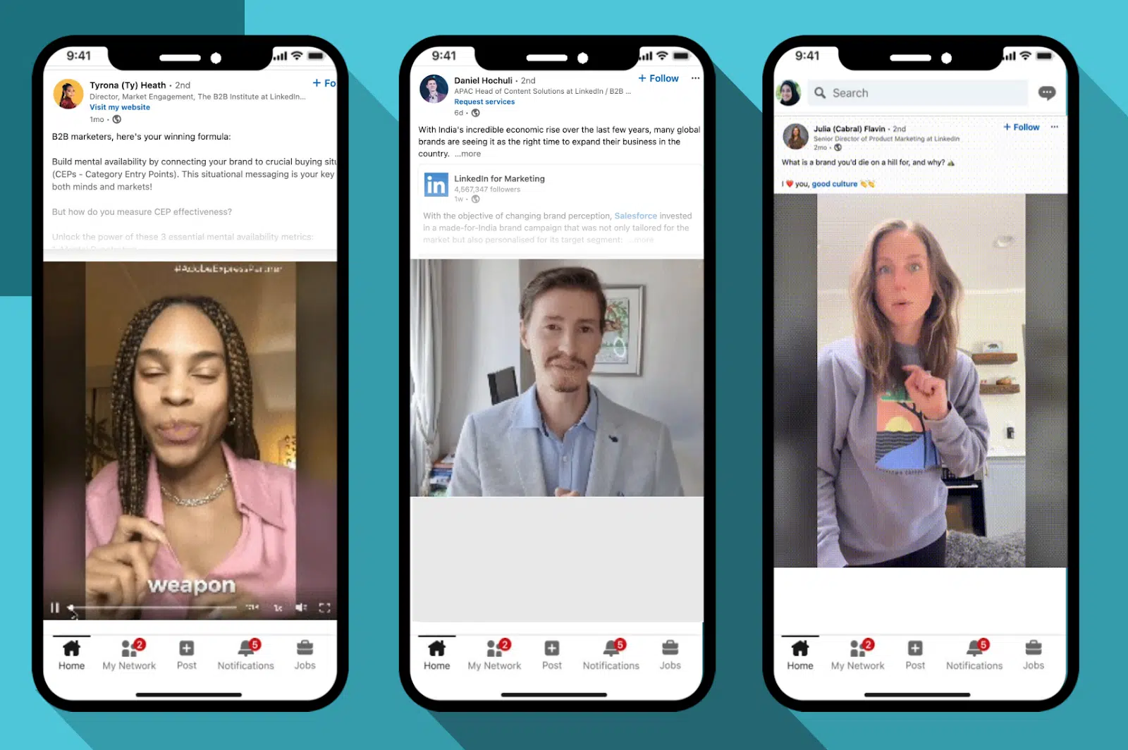 Vidéos courtes sur LinkedIn