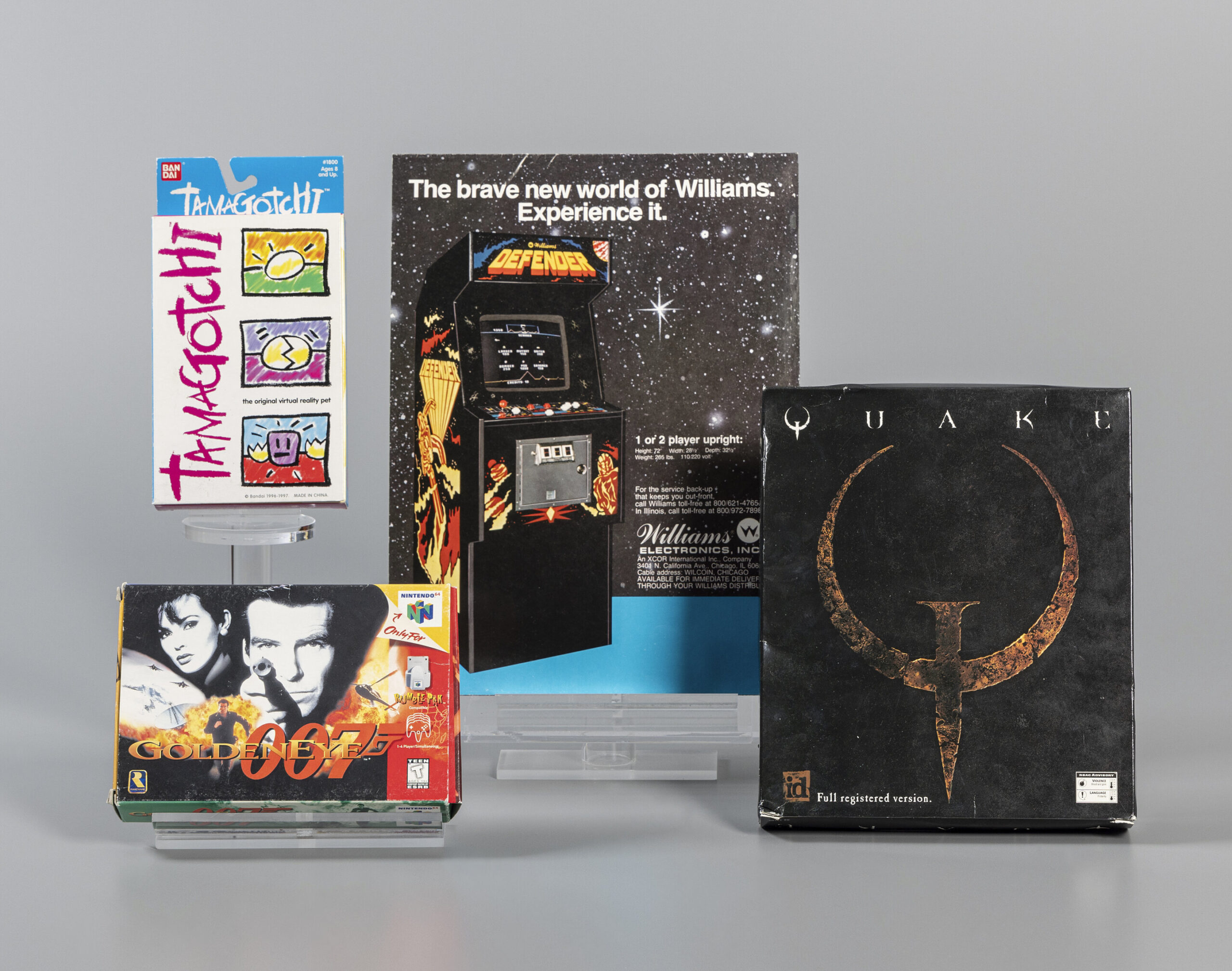 Temple de la renommée du jeu vidéo mondial défenseur, Tamagotchi, Goldeneye 007 et Quake
