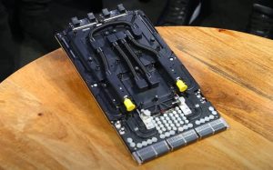 Un exemple de la Nvidia Rubin Superchip était exposé lors de l'événement.